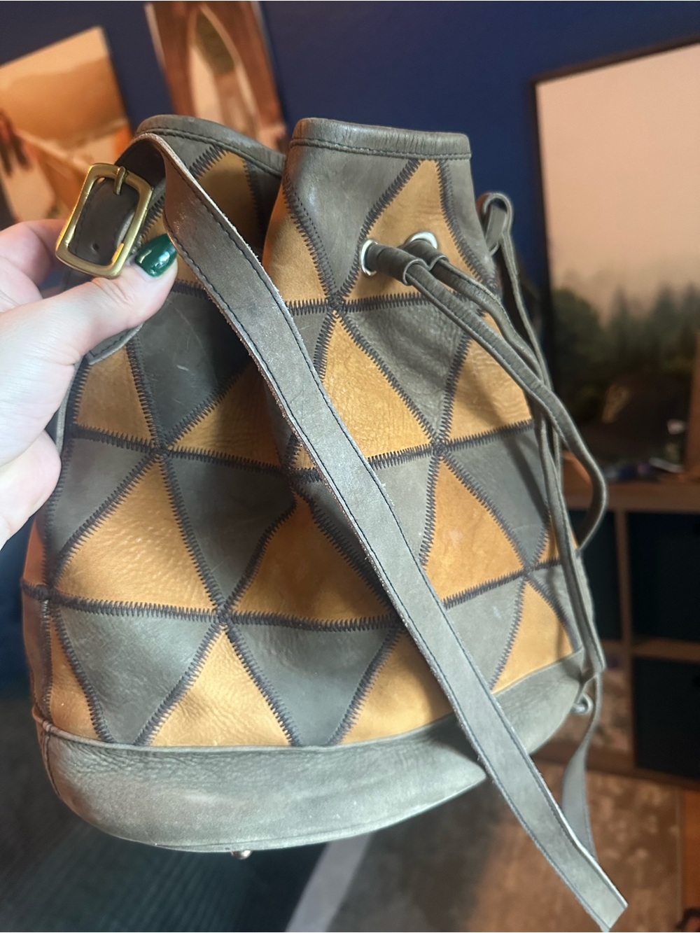 Lessandra Leather patchwork hobo bag